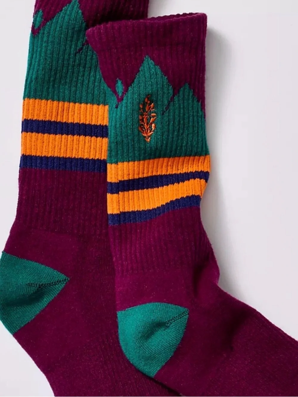 FP Movement by Free People Hit The Road Tube Socks RARE Mtn Print One Size NWT
